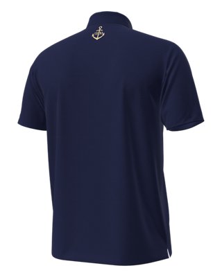Мужское поло Under Armour UA Playoff Collegiate Polo, цвет: Тёмно-синий / Белый — фото 2