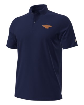Мужское поло Under Armour UA Playoff Collegiate Polo, цвет: Тёмно-синий / Белый — фото 1