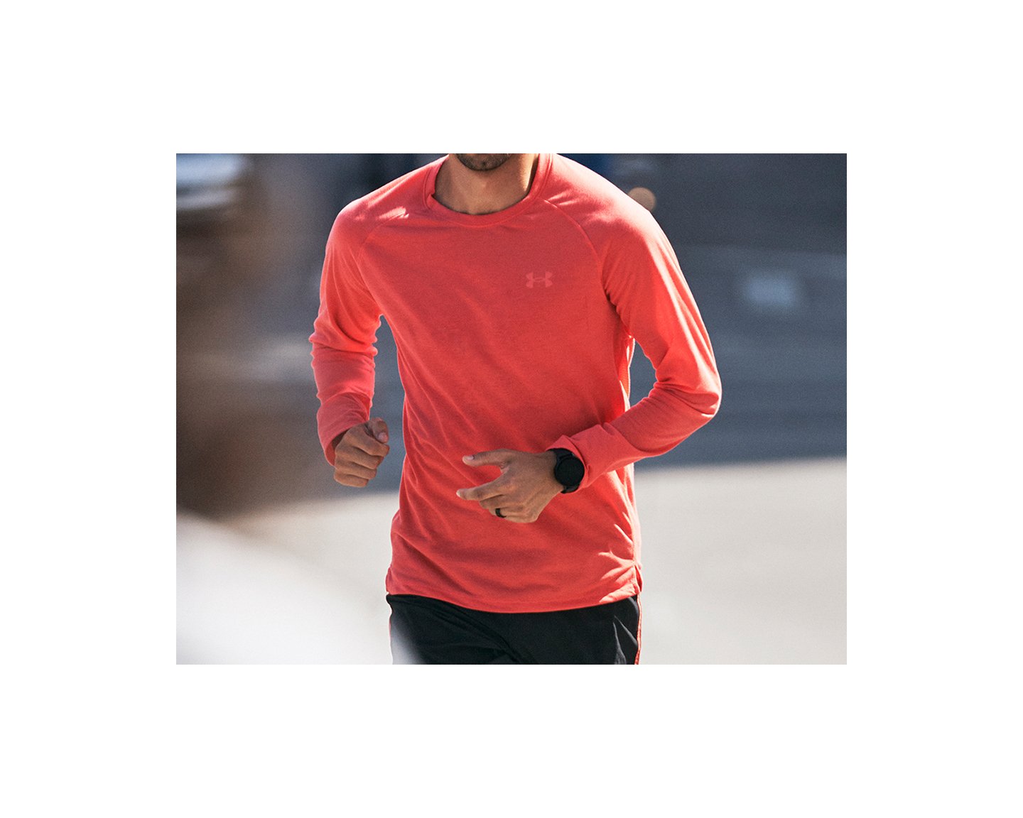 Under Armour Running Streaker 1/2 zip long sleeve top in black