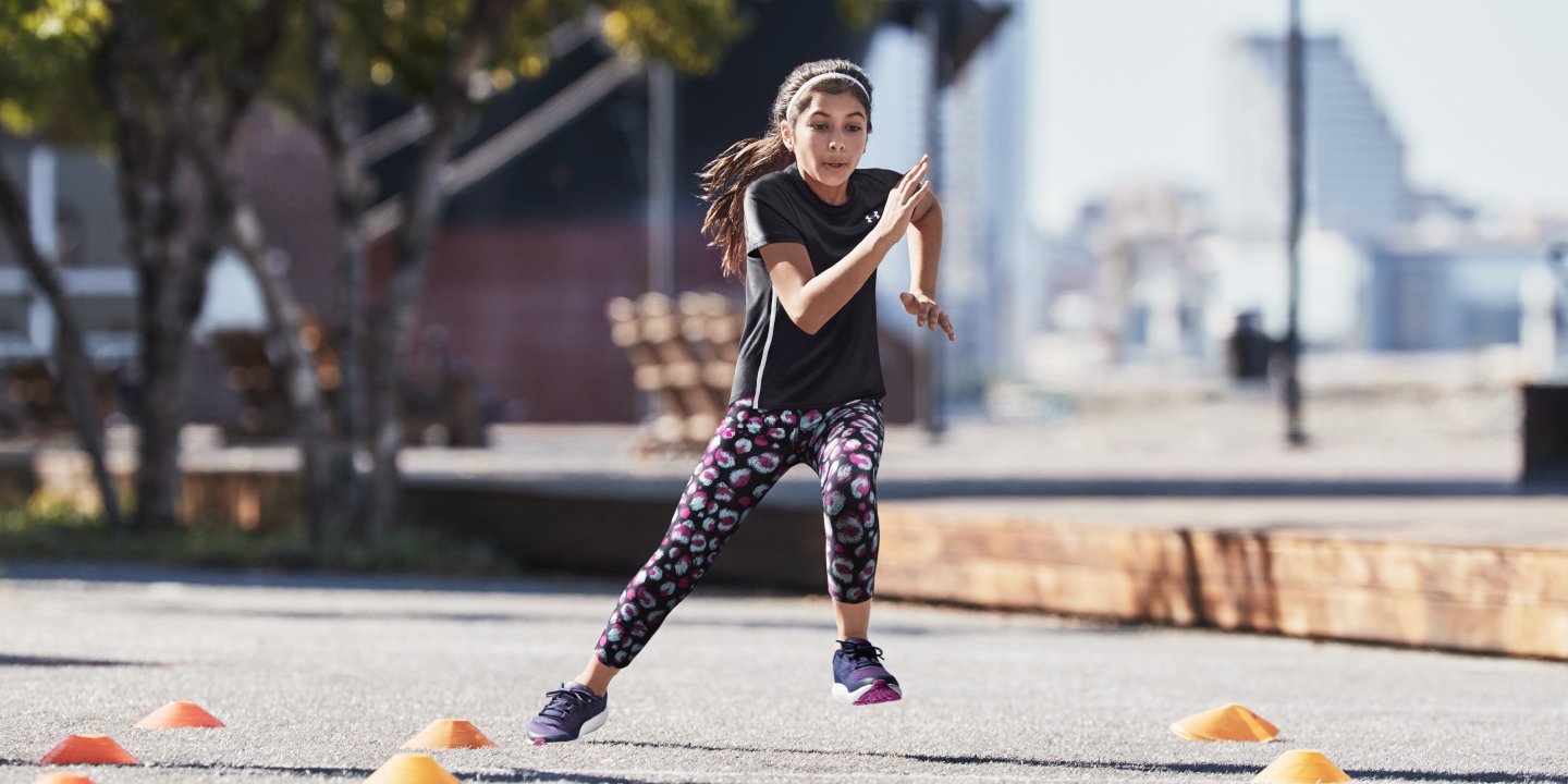 Under Armour Girls' HeatGear® Armour Printed Ankle Crop