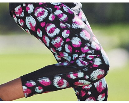 Buy Active Pink Leopard Print Leggings 8, Leggings