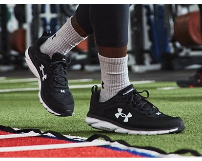 UNDER ARMOUR CHARGED ASSERT 9 BLACK / GREEN