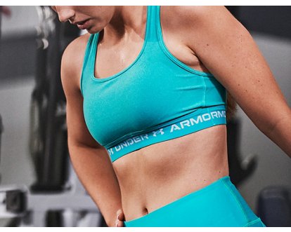 Under armour sports bra zip front outlet