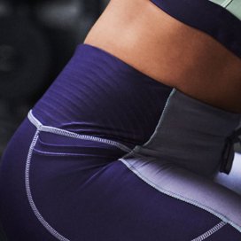 Under Armour UA Mileage Printed Womens XL Capri Leggings Purple