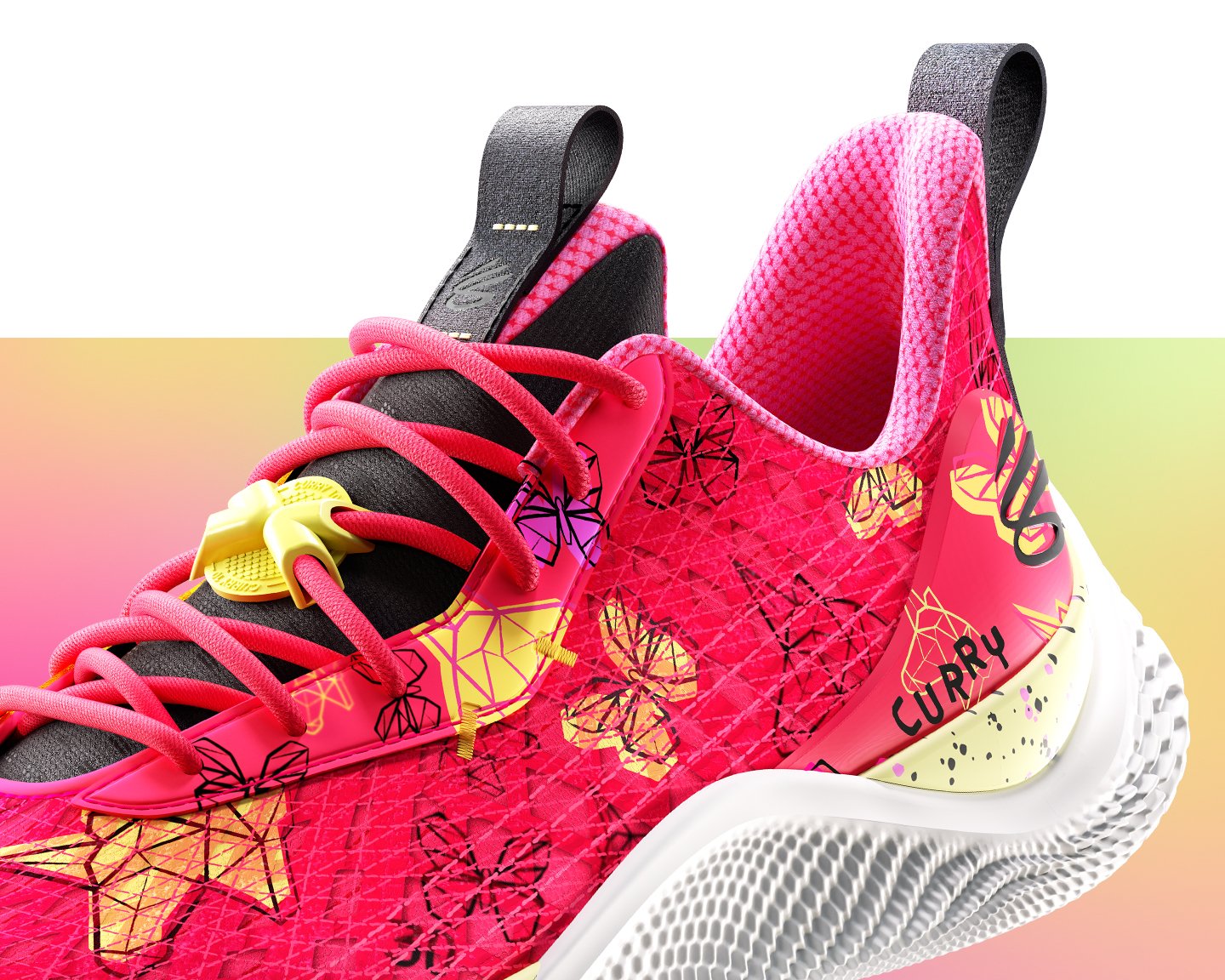 Unisex Curry Flow 10 Unicorn Butterfly Basketball Shoes