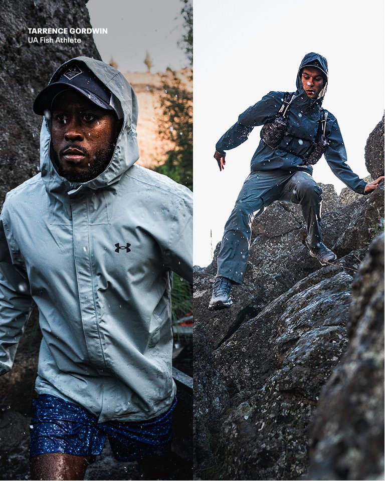 Under Armour Mens Storm Bora Rain Jacket - True Ink/Midnight Navy