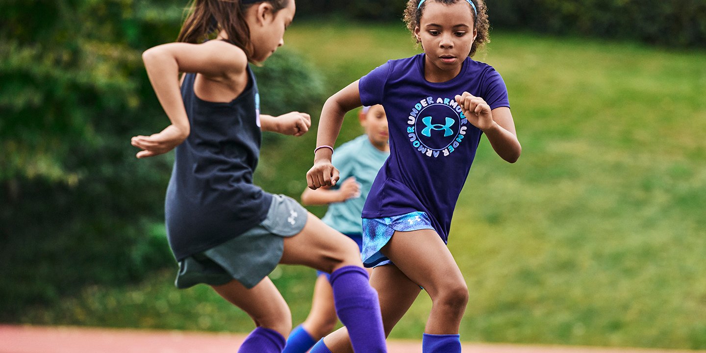 Under armour girls play up shorts deals