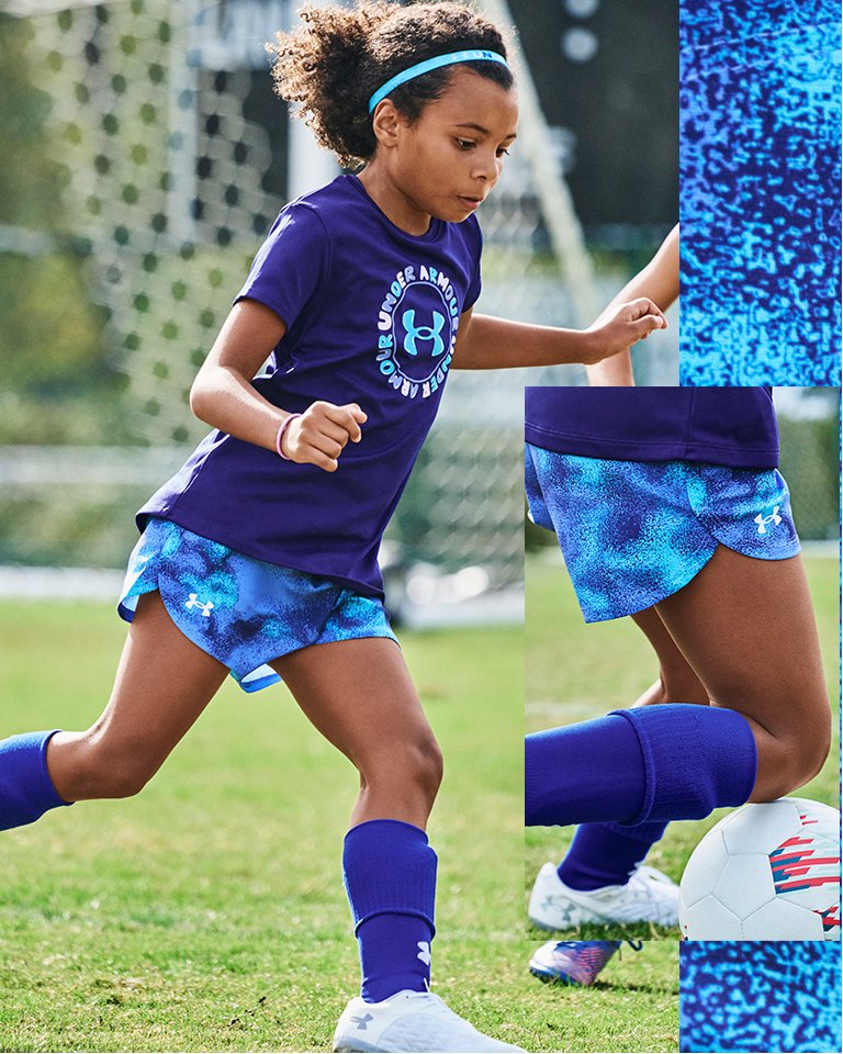 Under Armour Girls' Play Up Printed Shorts 1363371-523