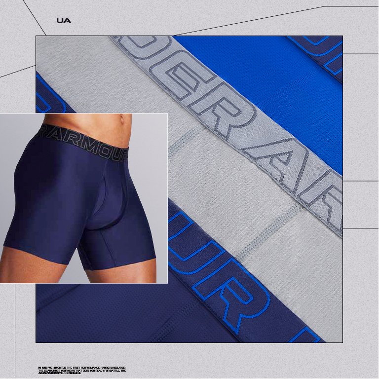 Under Armour Mesh 6 Boxer Brief Graphite