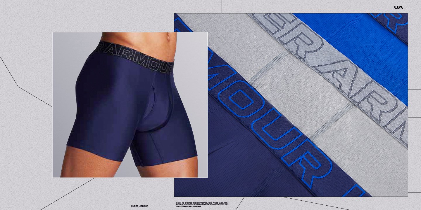 Under Armour Underwear Charged Cotton 6in 3-Pack White - Hockey Store