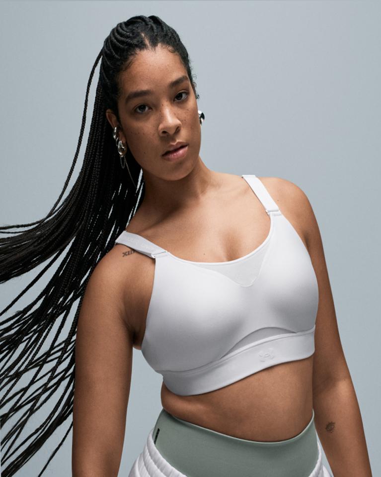 Woman in white sports bra​
