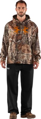 camo under armour hoodie with orange logo