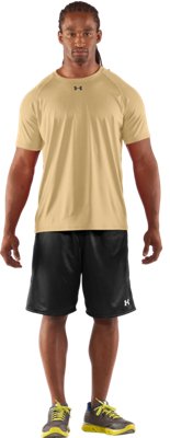 tan under armour shirt