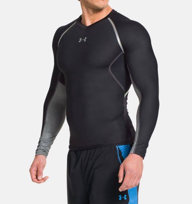 Men’s UA HeatGear® ArmourVent™ Hydratack Long Sleeve Compression Shirt ...
