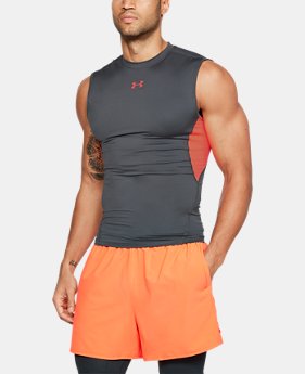 Best Seller Men's UA HeatGear® Armour Sleeveless Compression Shirt 2 Colors Available $24.99