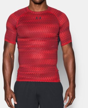 Men's UA HeatGear® Armour Printed Short Sleeve Compression Shirt 1 Color $32.99