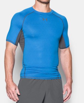 Men's UA HeatGear® Armour Printed Short Sleeve Compression Shirt 3 Colors $32.99
