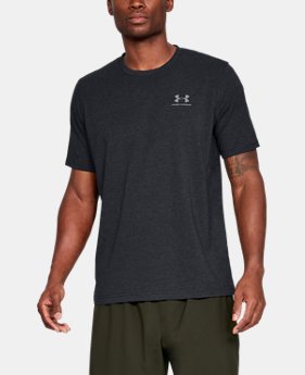 Best Seller Men's UA Charged Cotton® Left Chest Lockup T-Shirt  4  Colors Available $14.99
