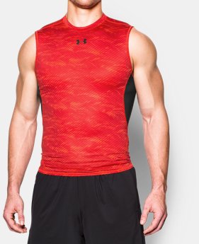 Men’s UA HeatGear® Armour Printed Sleeveless Compression Shirt 1 Color $20.24