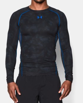 Men's UA HeatGear® Armour Printed Long Sleeve Compression Shirt 2 Colors $25.49