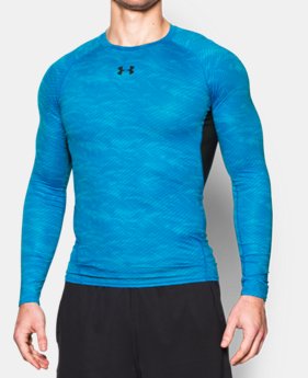 Men's UA HeatGear® Armour Printed Long Sleeve Compression Shirt 1 Color $25.49