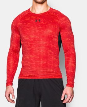 Men's UA HeatGear® Armour Printed Long Sleeve Compression Shirt 1 Color $25.49