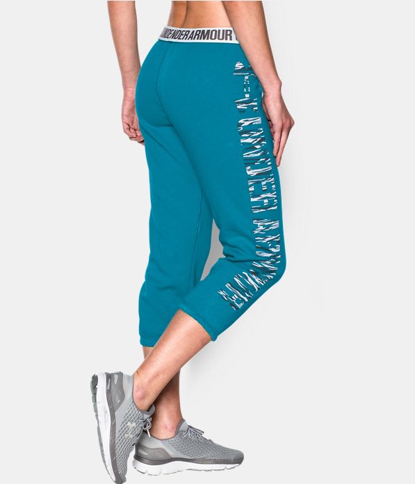 Women's UA Favorite Fleece Word Mark Capris | Under Armour US