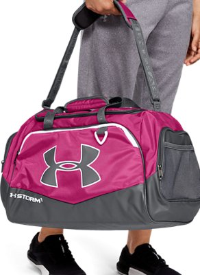 pink under armour duffle bag