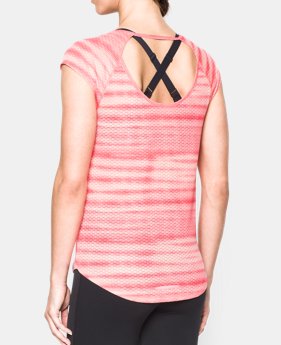 Women’s UA Fly-By Print Allover Short Sleeve 1 Color $23.99