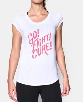 Women’s UA Power In Pink® Go Fight Cure T-Shirt LIMITED TIME: FREE SHIPPING 1 Color $20.24