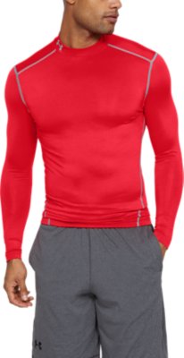 red long sleeve workout shirt