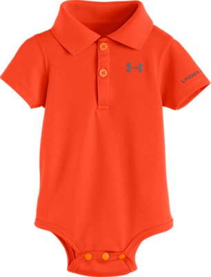 boys red under armour polo