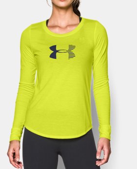 Women’s UA Stripe Logo Long Sleeve 1 Color $34.99
