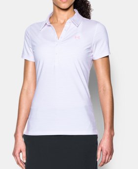 New Arrival Women's UA Zinger Stripe Short Sleeve Polo 2 Colors $34.49 to $36.74