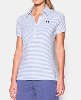 New Arrival Women's UA Zinger Stripe Short Sleeve Polo 1 Color $34.49 to $36.74