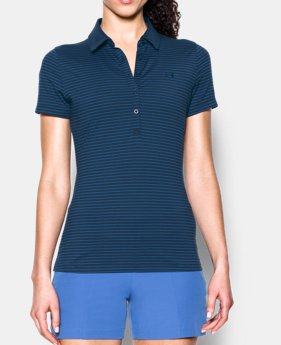 New Arrival Women's UA Zinger Stripe Short Sleeve Polo 1 Color $34.49 to $36.74