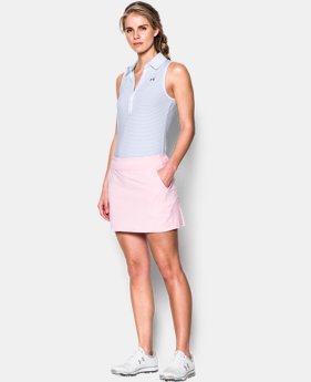 New Arrival Women's UA Zinger Stripe Sleeveless Polo 2 Colors Available $35.99 to $44.99