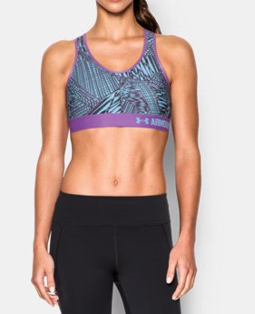 Women's Armour® Mid — Printed Sports Bra 1 Color Available $34.99
