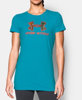 Women’s UA Charged Cotton® Tri-Blend Camo Logo T-Shirt 1 Color $18.99