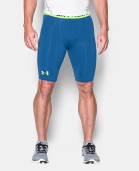 New Arrival Men’s UA HeatGear® Armour Graphic Compression Shorts – Long 1 Color $24.99
