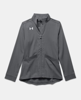 Girls' UA Pregame Woven Warm Up Jacket 3 Colors Available $37.99