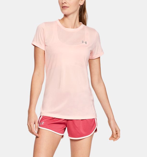 Women's UA Techâ¢ Twist T-Shirt, Orange Dream, , Orange Dream, Click to view full size