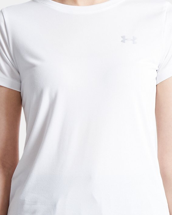 เสื้อยืด UA Tech™ สำหรับผู้หญิง in White image number 0
