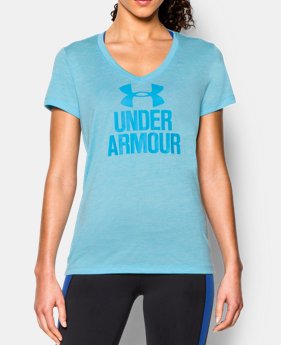 Women's UA Tech™ V-Neck - Twist Logo 1 Color $12.74