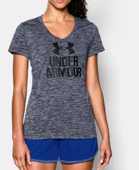 New Arrival Women’s UA Tech™ V-Neck - Twist Logo 1 Color $32.99