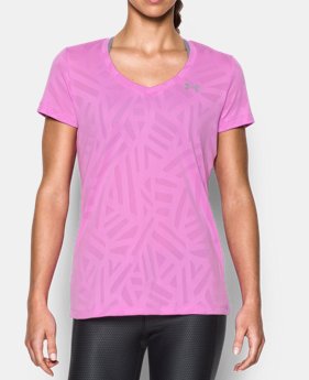 Women’s UA Tech™ V-Neck - Jacquard 1 Color $34.99