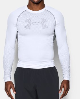 Men's UA HeatGear® Armour Printed Long Sleeve Compression Shirt 1 Color $44.99