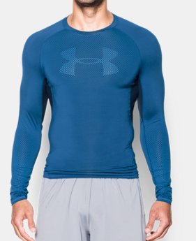 Men's UA HeatGear® Armour Printed Long Sleeve Compression Shirt 4 Colors $44.99