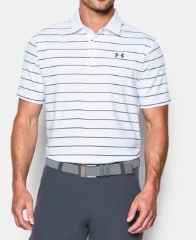 New Arrival Men's UA coldblack® Swing Plane Stripe Polo LIMITED TIME: FREE SHIPPING $79.99