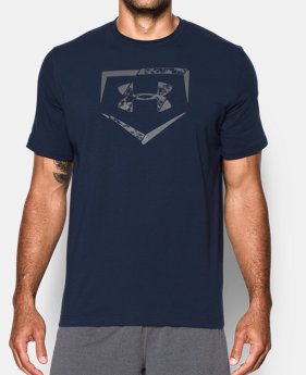 Men's UA Baseball Plate Logo T-Shirt LIMITED TIME: FREE SHIPPING $29.99